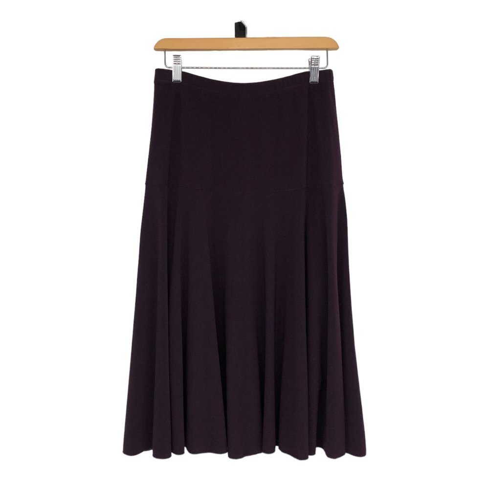 Fast Base Plum Flared Midi Skirt size L - Picture 13 of 13